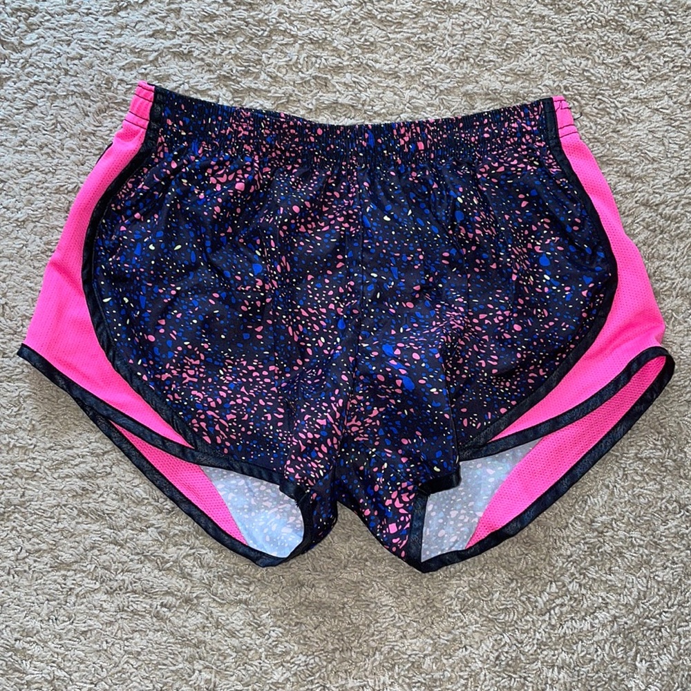 women's pink and black sporty Soffe shorts